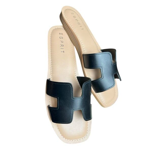 Esprit The Leona Black Slip‑On Sandal E4LEO01P Women’s Size 10 M New w/ Box - Picture 3 of 6